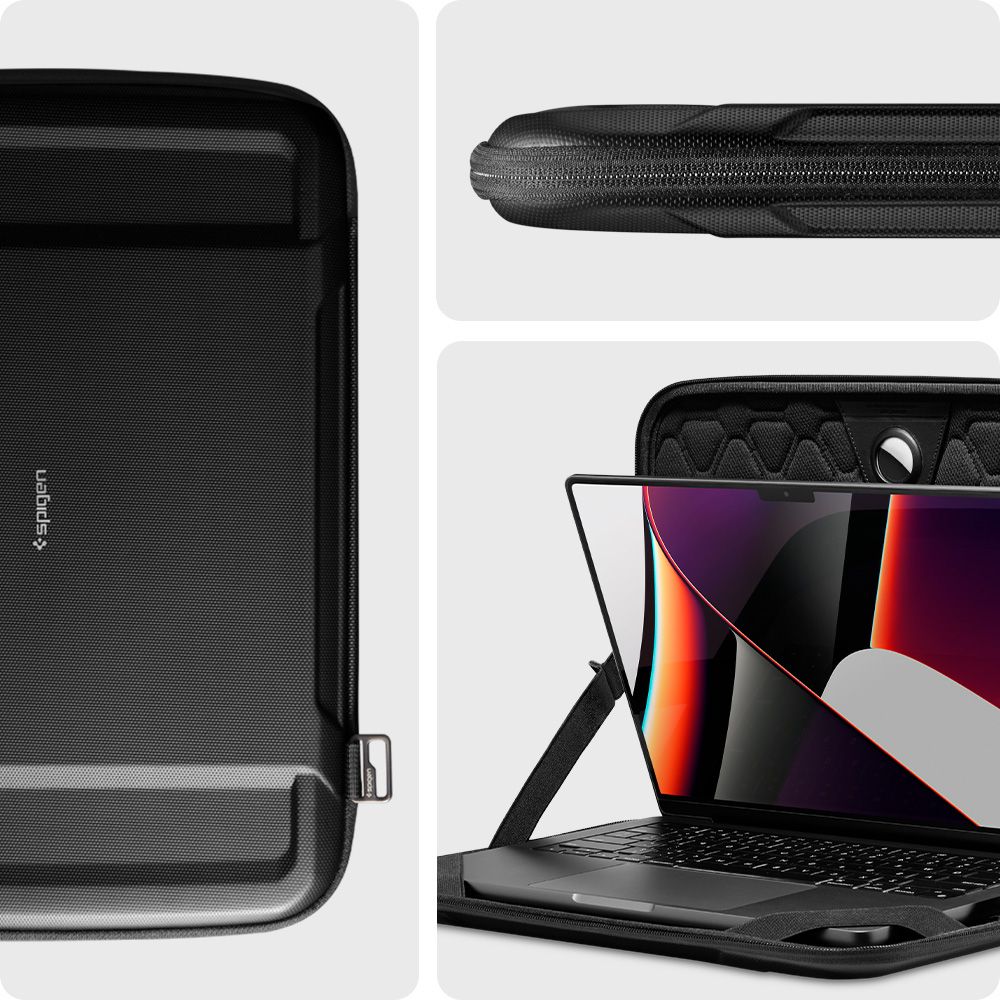 Obal Spigen Rugged Armor pre notebook 13 palcov - 14 palcov, čierny AFA04270