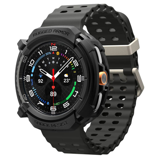 Puzdro Spigen Rugged Armor pre Samsung Galaxy Watch8 Classic, Matná Čierna ACS10012