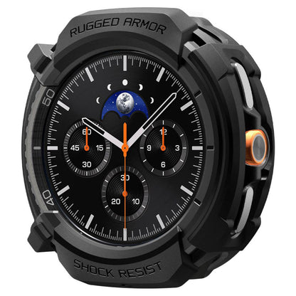 Puzdro Spigen Rugged Armor pre Samsung Galaxy Watch8 Classic, Matná Čierna ACS10012
