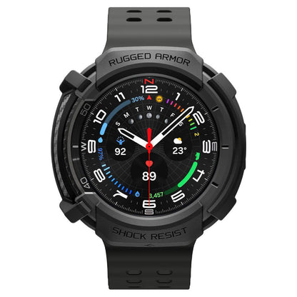 Puzdro Spigen Rugged Armor pre Samsung Galaxy Watch8 Classic, Matná Čierna ACS10012
