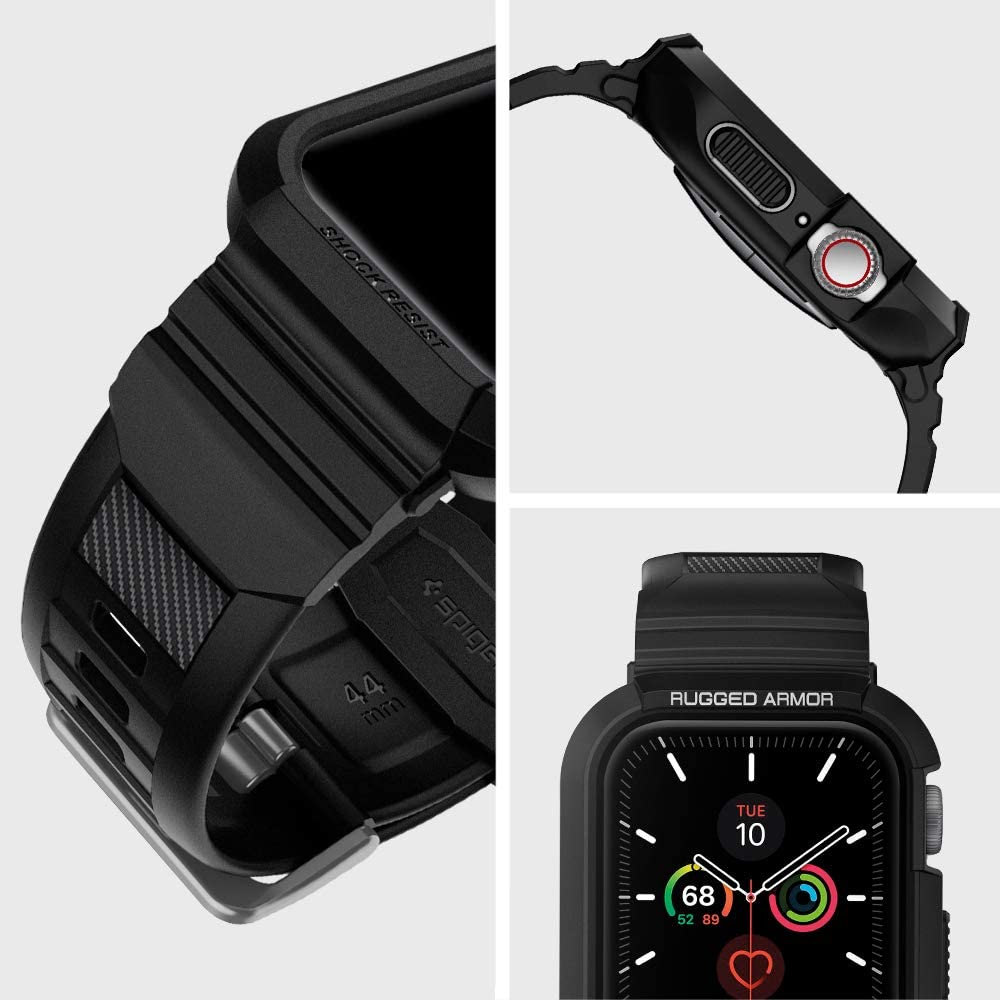 Puzdro Spigen Rugged Armor Pro pre Apple Watch 44mm Series, čierne 062CS25324