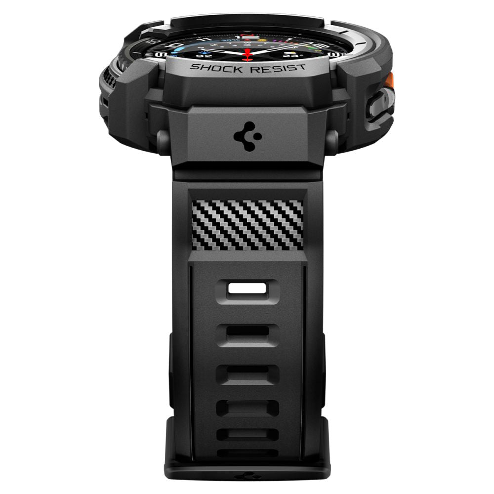 Puzdro Spigen Rugged Armor Pro pre Samsung Galaxy Watch8 Classic, Matná Čierna ACS10013