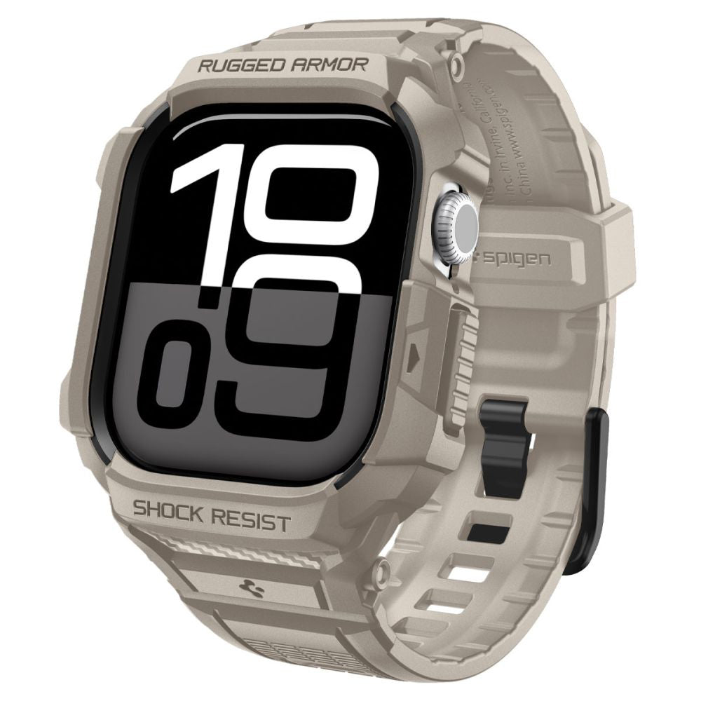 Puzdro Spigen Rugged Armor Pro V2 pre Apple Watch Series 10 / 11 46mm, Béžová ACS10506