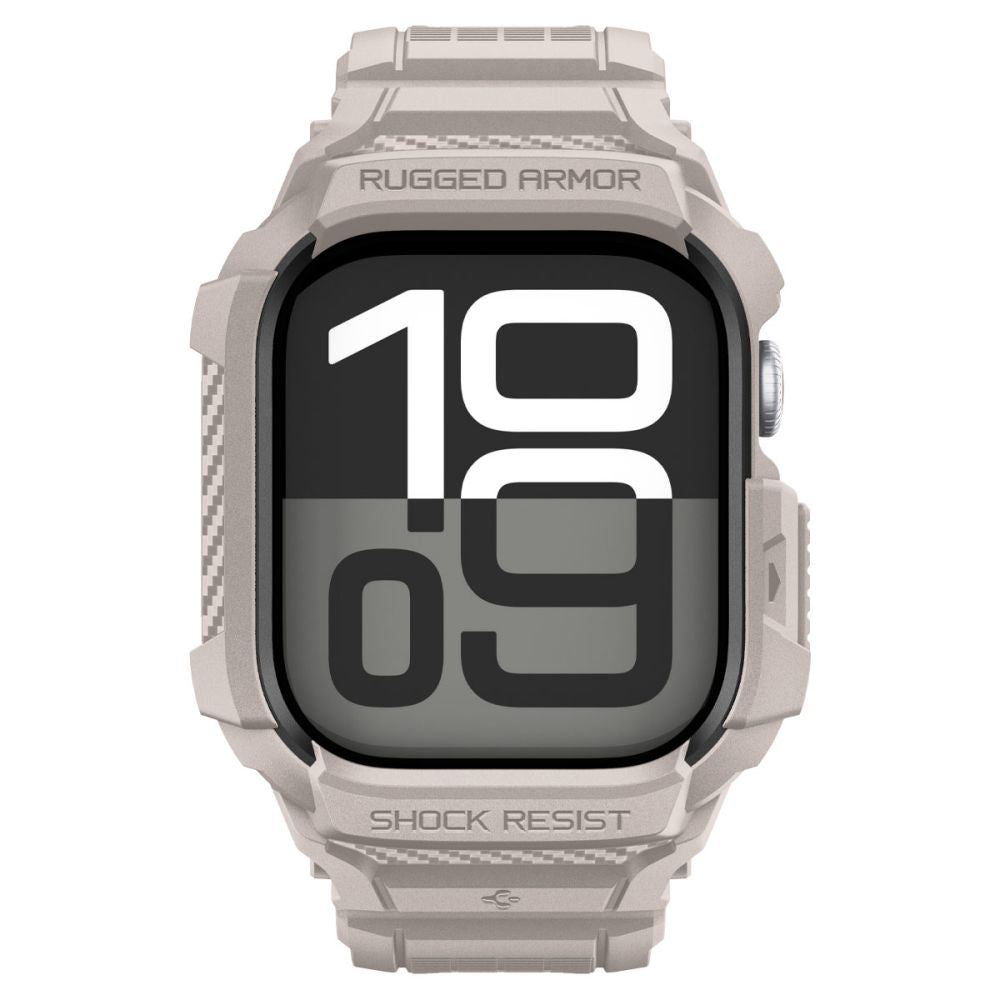 Puzdro Spigen Rugged Armor Pro V2 pre Apple Watch Series 10 / 11 46mm, Béžová ACS10506