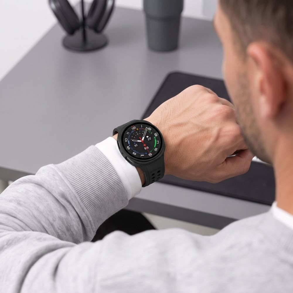 Puzdro Tech-Protect Defense pre Samsung Galaxy Watch 9 / Watch8 44mm, Sada 2 kusy, Čierna / Priehľadná