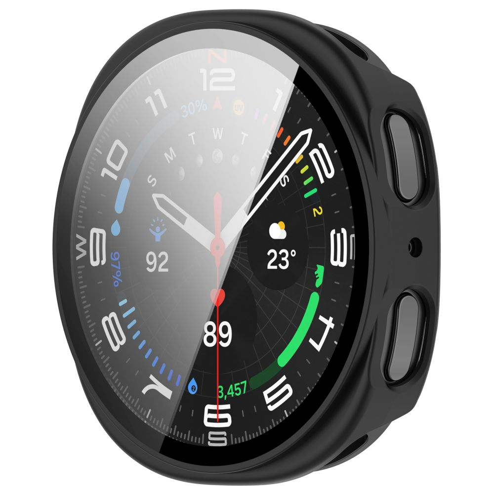 Puzdro Tech-Protect Defense pre Samsung Galaxy Watch 9 / Watch8 44mm, Sada 2 kusy, Čierna / Priehľadná