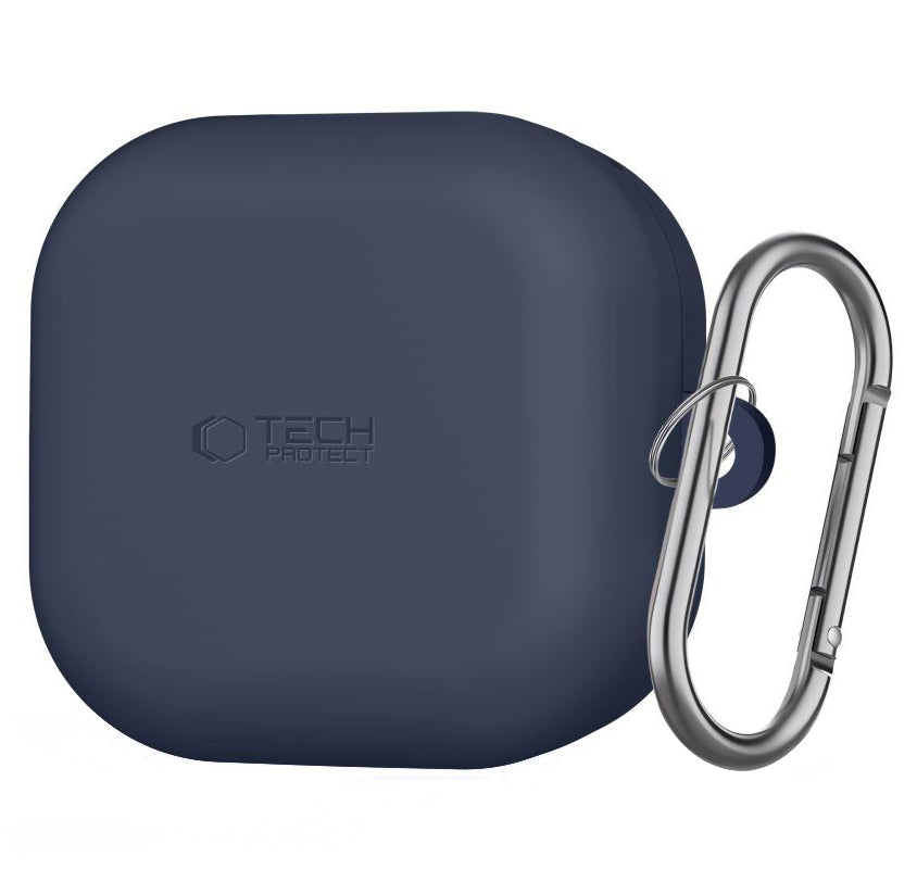 Puzdro Tech-Protect Silicone Hook pre Samsung Galaxy Buds4 / Buds4 Pro, Námornícka modrá