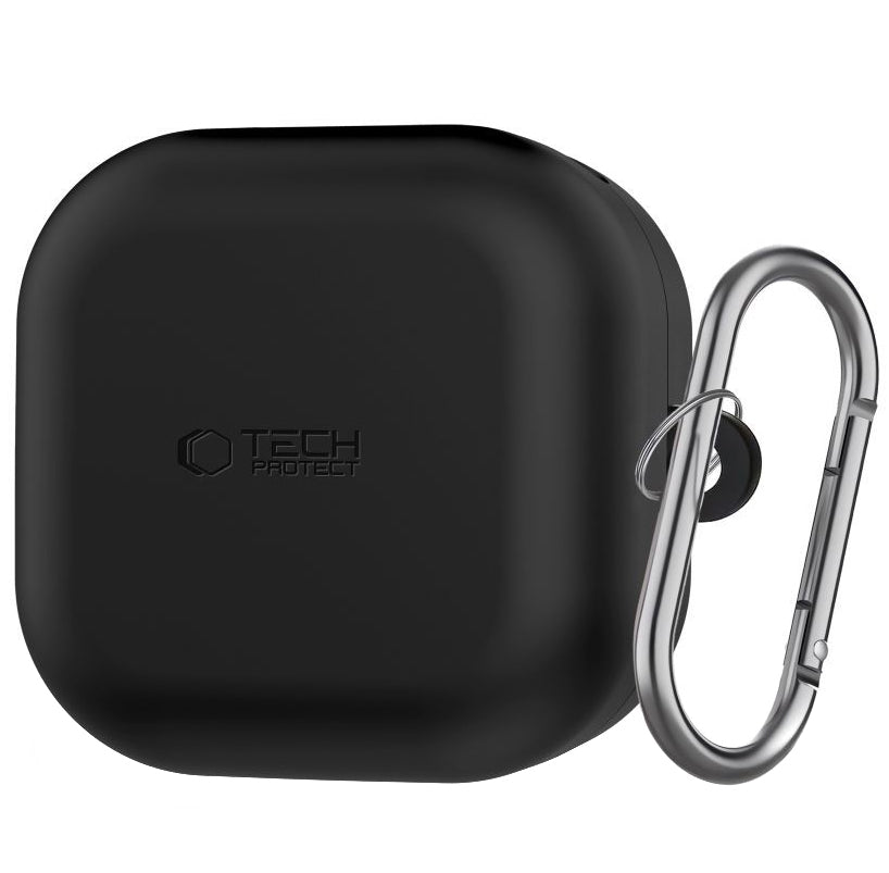 Puzdro Tech-Protect Silicone Hook pre Samsung Galaxy Buds4 / Buds4 Pro, Čierne