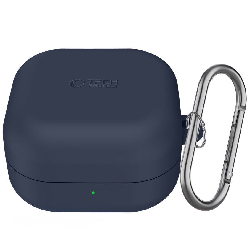Puzdro Tech-Protect Silicone Hook pre Samsung Galaxy Buds4 / Buds4 Pro, Námornícka modrá