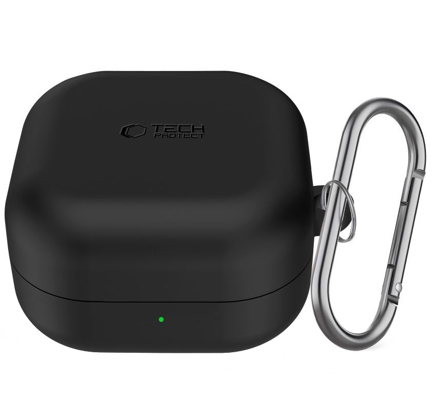 Puzdro Tech-Protect Silicone Hook pre Samsung Galaxy Buds4 / Buds4 Pro, Čierne
