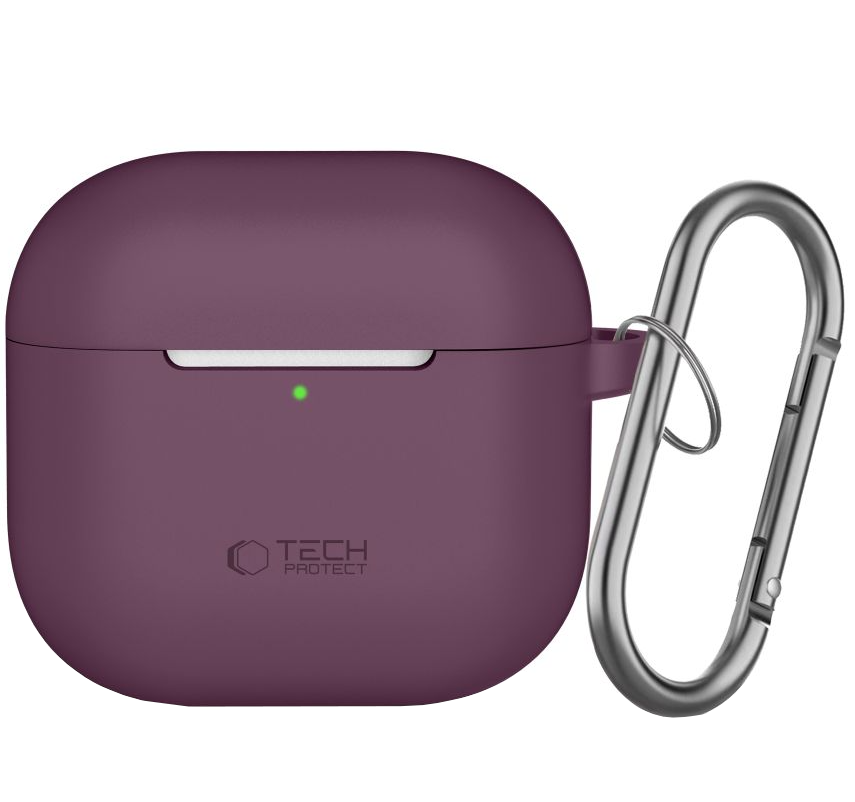 Puzdro Tech-Protect Silicone Hook pre Apple AirPods 4 / AirPods 5, bordové.