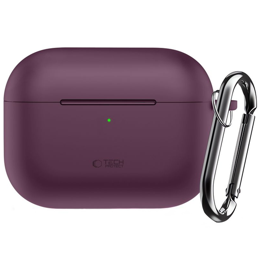 Puzdro Tech-Protect Silicone Hook pre Apple AirPods Pro 3, bordové