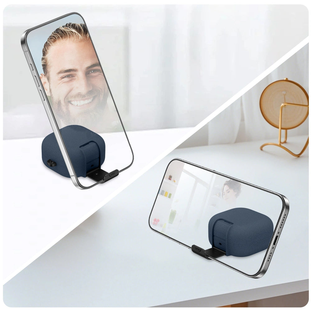 Puzdro Tech-Protect Slim Hook pre Samsung Galaxy Buds4 / Buds4 Pro, Tmavomodré