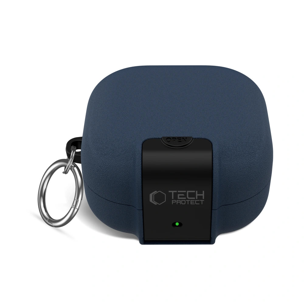 Puzdro Tech-Protect Slim Hook pre Samsung Galaxy Buds4 / Buds4 Pro, Tmavomodré