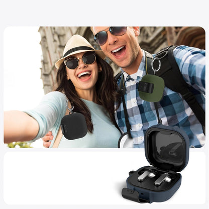 Puzdro Tech-Protect Slim Hook pre Samsung Galaxy Buds4 / Buds4 Pro, Tmavomodré