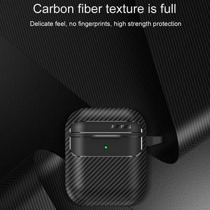 Obal Techsuit CarbonFiber pre Apple AirPods Gen 2 / Gen 1, čierny