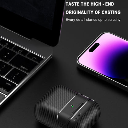 Obal Techsuit CarbonFiber pre Apple AirPods Gen 2 / Gen 1, čierny
