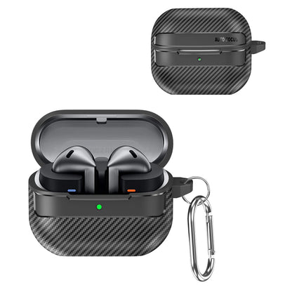 Obal Techsuit CarbonFiber pre Samsung Galaxy Buds3 FE / Buds3 Pro / Buds3, čierny