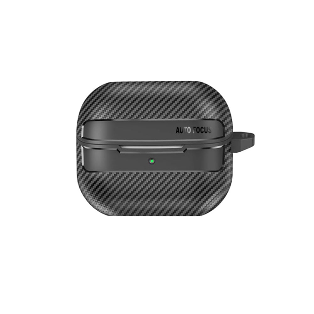 Obal Techsuit CarbonFiber pre Samsung Galaxy Buds3 FE / Buds3 Pro / Buds3, čierny