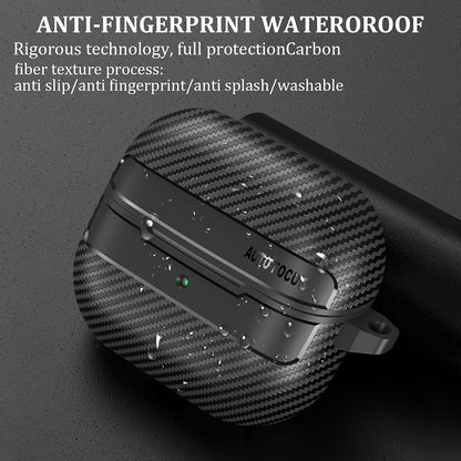 Obal Techsuit CarbonFiber pre Samsung Galaxy Buds3 FE / Buds3 Pro / Buds3, čierny