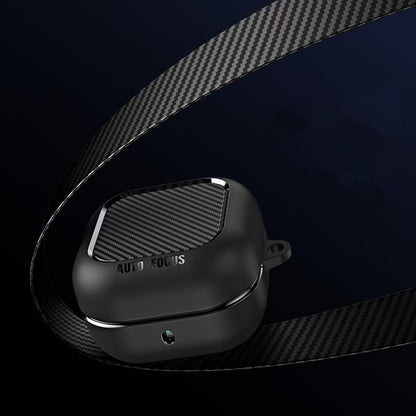 Obal Techsuit CarbonFiber pre Samsung Galaxy Buds4 / Buds4 Pro, čierny