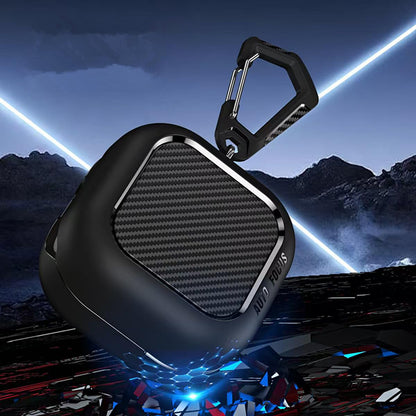 Obal Techsuit CarbonFiber pre Samsung Galaxy Buds4 / Buds4 Pro, čierny