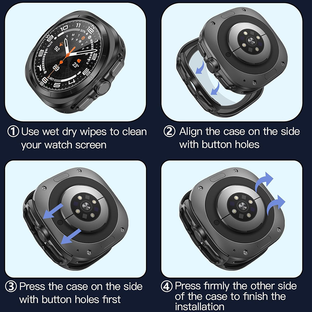 Obal Techsuit Defense360 Pro pre Samsung Galaxy Watch Ultra, čierny