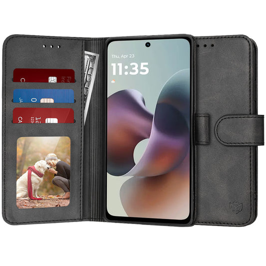 Puzdro pre Motorola Moto G56, Techsuit, Diary Book, Čierne