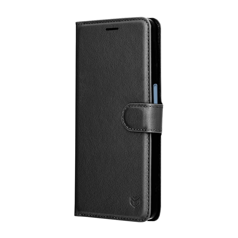 Puzdro pre Samsung Galaxy A07 4G A075, Techsuit, kožené folio, čierne