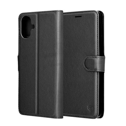 Puzdro pre Samsung Galaxy A07 4G A075, Techsuit, kožené folio, čierne