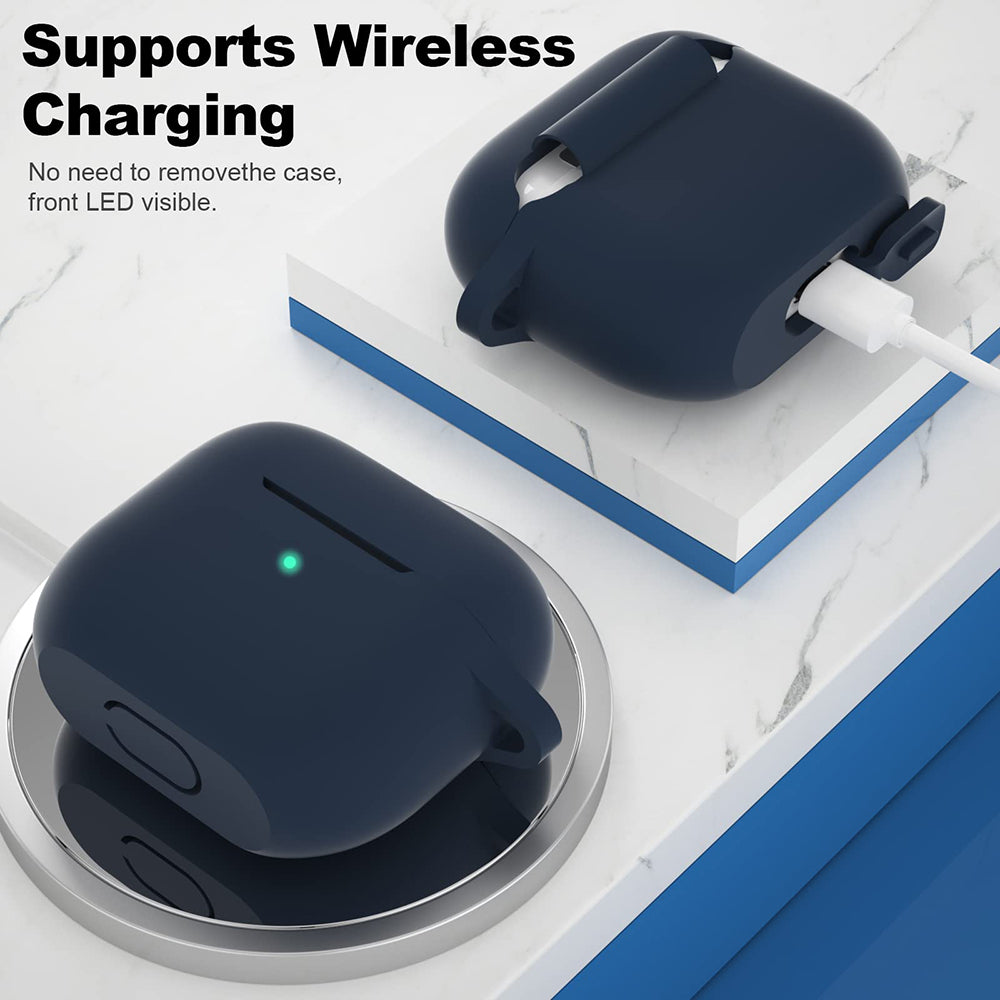 Techsuit Silikónové puzdro pre Apple AirPods 3, Tmavomodré