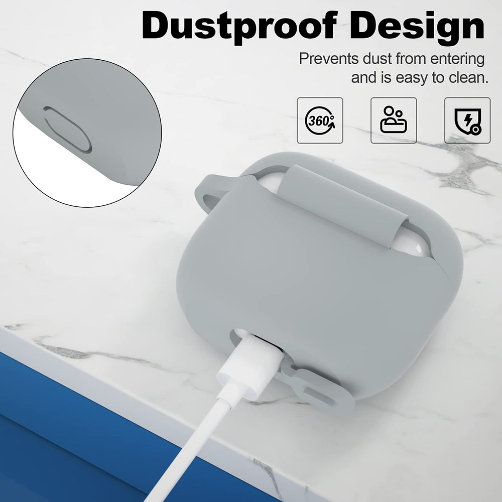 Techsuit Silikónové puzdro pre Apple AirPods 3, Sivé
