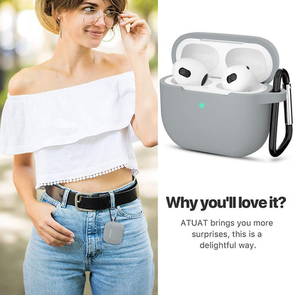 Techsuit Silikónové puzdro pre Apple AirPods 3, Sivé