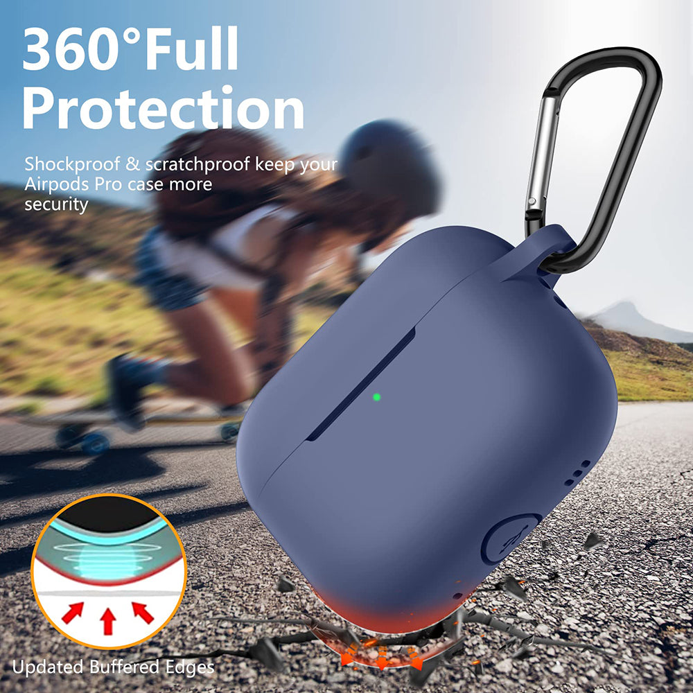 Obal Techsuit Silicone pre Apple AirPods Pro Series, námornícka modrá