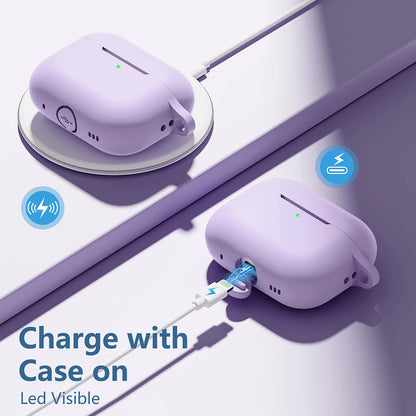 Techsuit Silikónové puzdro pre Apple AirPods Pro Series, fialové