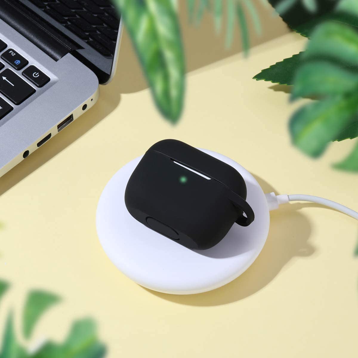 Obal Techsuit Silicone pre Apple AirPods Pro Series, čierny