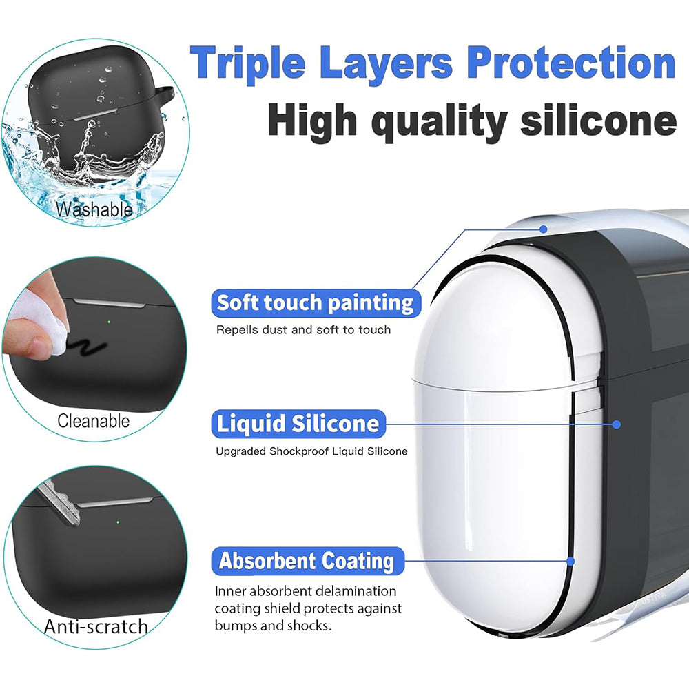 Puzdro Techsuit Silicone pre Huawei FreeClip 2, Čierne