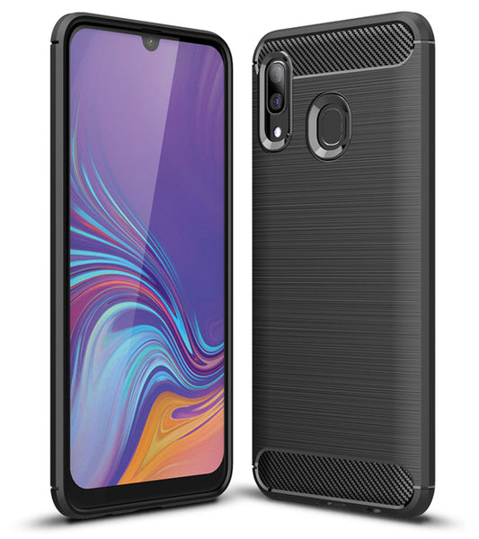 Puzdro pre Samsung Galaxy A40 A405, Forcell, Karbón, Čierne