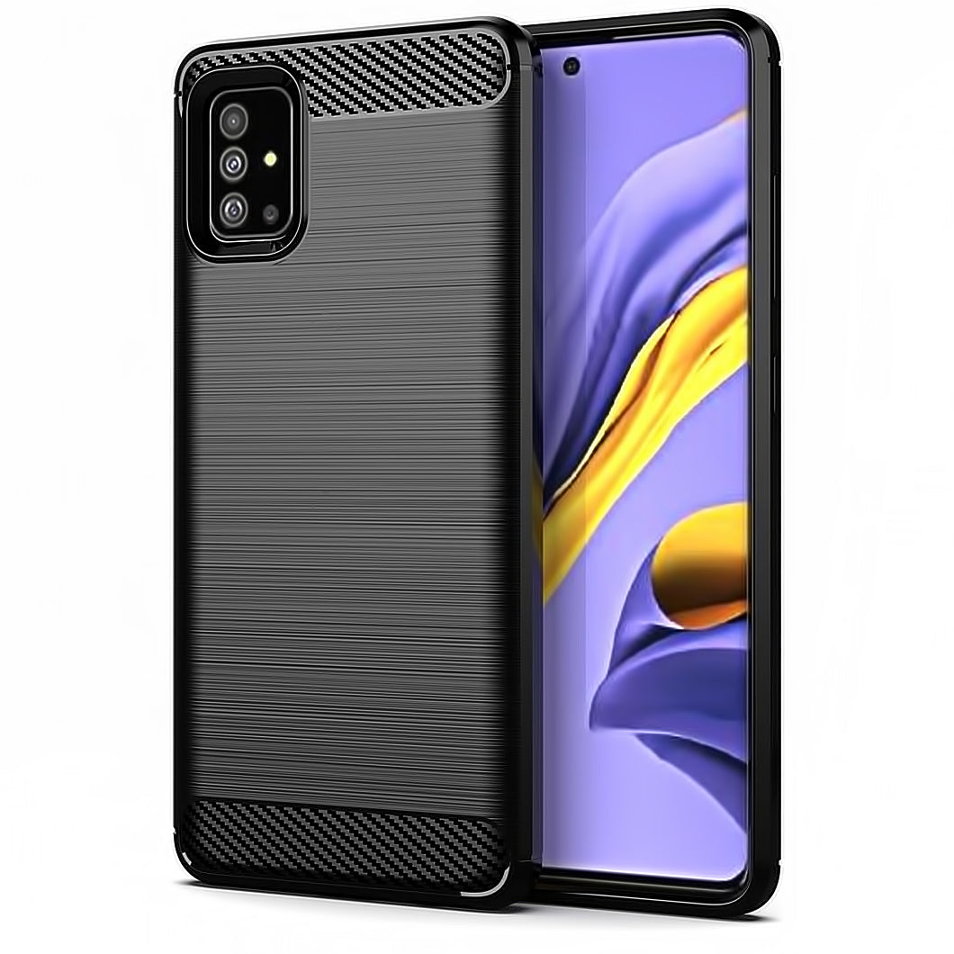 Puzdro pre Samsung Galaxy A51 5G A516, Karbón, Čierne