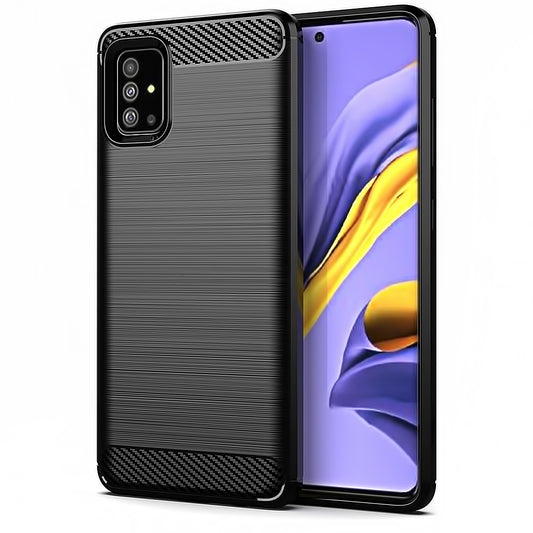 Puzdro pre Samsung Galaxy A51 5G A516, Karbón, Čierne