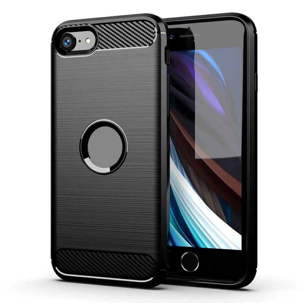 Puzdro pre Apple iPhone SE (2022) / SE (2020) / 8, Forcell, Karbón, Čierne