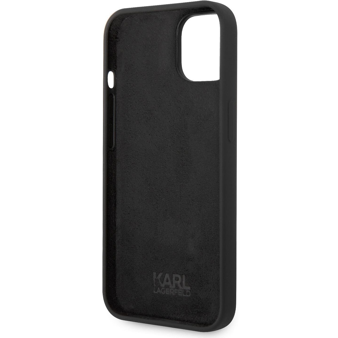 Puzdro pre Apple iPhone 14 Plus, Karl Lagerfeld, Silikónové telo Choupette, Čierna