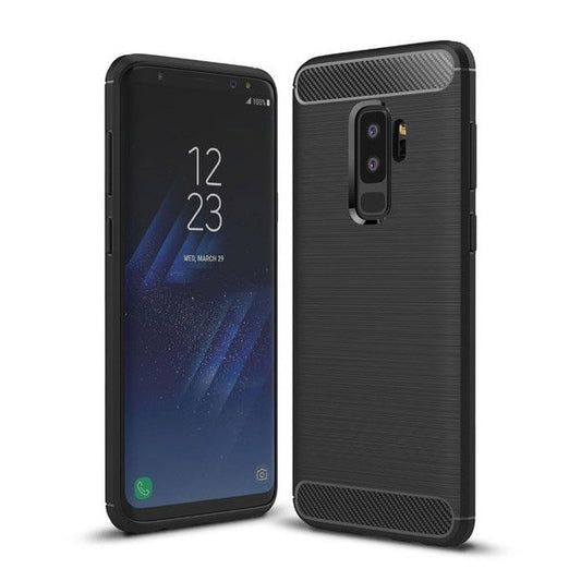 Puzdro pre Samsung Galaxy S9+ G965, OEM, Karbón, Čierne