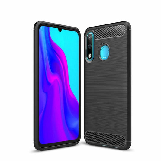 Puzdro pre Huawei P30 lite New Edition / P30 lite, OEM, Karbón, Čierne