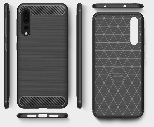 Puzdro pre Huawei P20 Pro, OEM, Karbón, Čierne