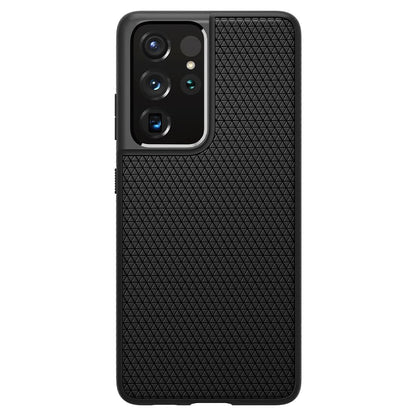 Puzdro pre Samsung Galaxy S21 Ultra 5G G998, Spigen, Liquid Air, čierne SPN1456BLK