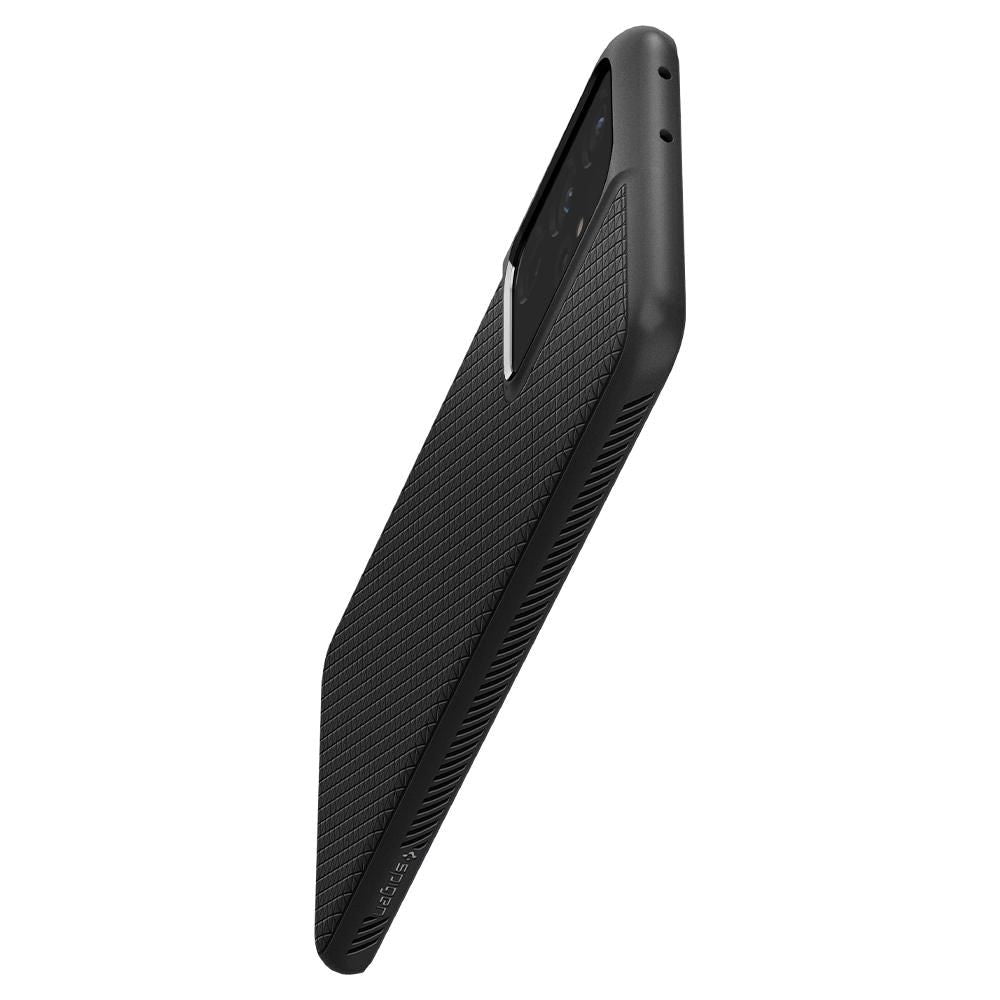 Puzdro pre Samsung Galaxy S21 Ultra 5G G998, Spigen, Liquid Air, čierne SPN1456BLK