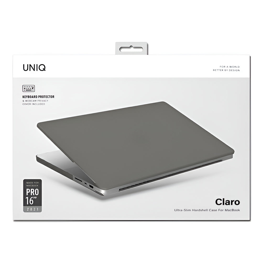 Puzdro UNIQ Claro pre Apple MacBook Pro 16 palcov (2026) / (2024) / (2023) / (2021), Matná sivá