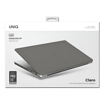 Puzdro UNIQ Claro pre Apple MacBook Pro 16 palcov (2026) / (2024) / (2023) / (2021), Matná sivá