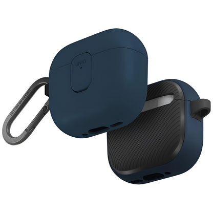 Puzdro UNIQ Clyde pre Apple AirPods 4, Modro Čierne